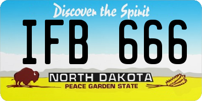 ND license plate IFB666