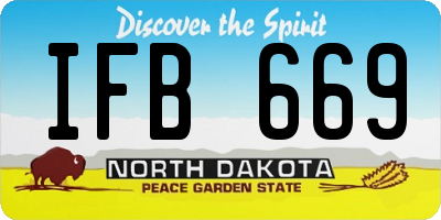 ND license plate IFB669