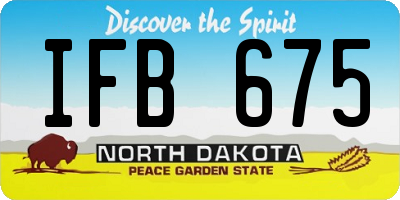 ND license plate IFB675