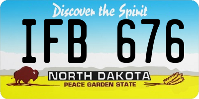 ND license plate IFB676