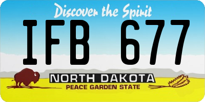ND license plate IFB677