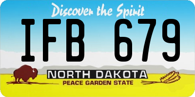 ND license plate IFB679