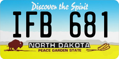 ND license plate IFB681