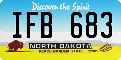ND license plate IFB683