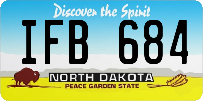 ND license plate IFB684