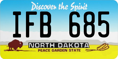ND license plate IFB685