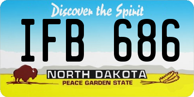 ND license plate IFB686