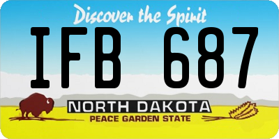 ND license plate IFB687