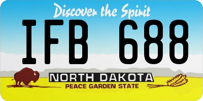 ND license plate IFB688