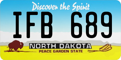 ND license plate IFB689