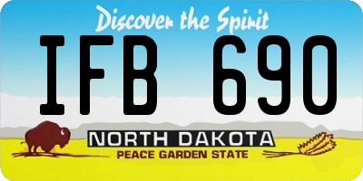ND license plate IFB690