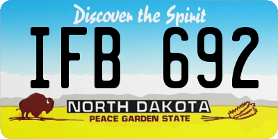 ND license plate IFB692
