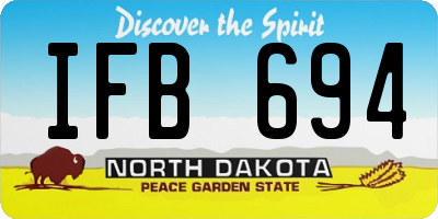 ND license plate IFB694
