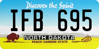 ND license plate IFB695