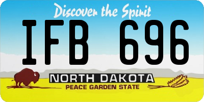 ND license plate IFB696