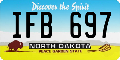 ND license plate IFB697