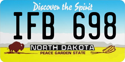 ND license plate IFB698