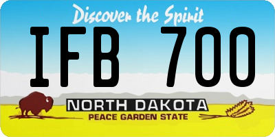 ND license plate IFB700