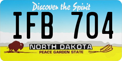 ND license plate IFB704
