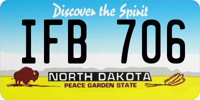 ND license plate IFB706