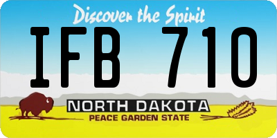 ND license plate IFB710