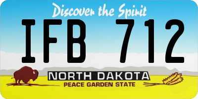 ND license plate IFB712
