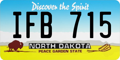 ND license plate IFB715