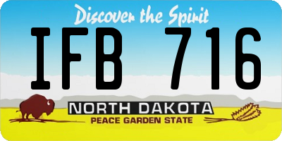 ND license plate IFB716