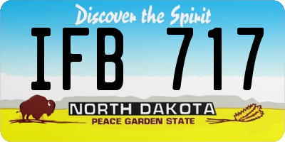 ND license plate IFB717