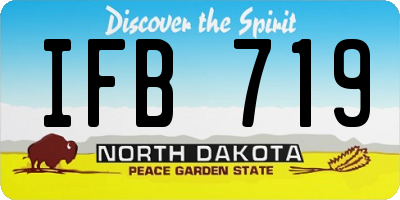 ND license plate IFB719
