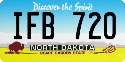 ND license plate IFB720