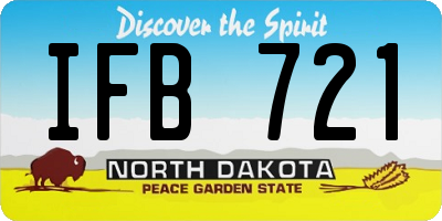 ND license plate IFB721
