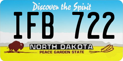 ND license plate IFB722