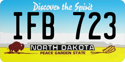 ND license plate IFB723