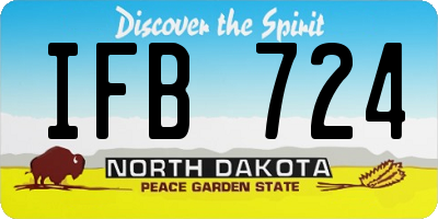 ND license plate IFB724
