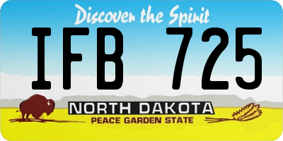ND license plate IFB725