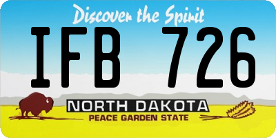 ND license plate IFB726