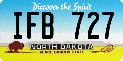 ND license plate IFB727