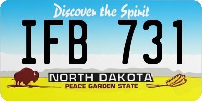 ND license plate IFB731
