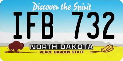 ND license plate IFB732