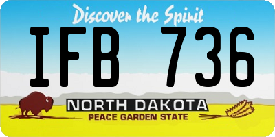 ND license plate IFB736