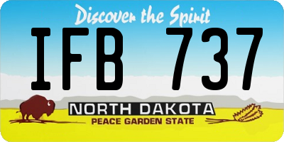 ND license plate IFB737