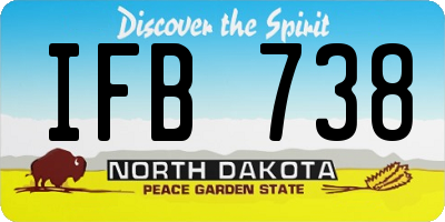 ND license plate IFB738