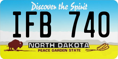 ND license plate IFB740