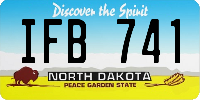 ND license plate IFB741