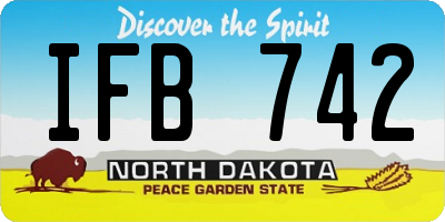 ND license plate IFB742