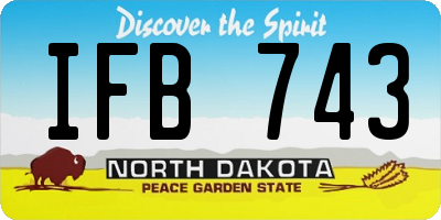 ND license plate IFB743