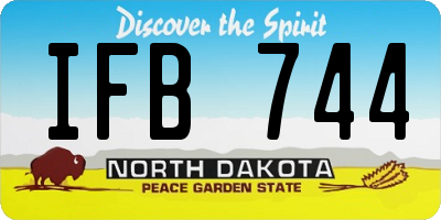 ND license plate IFB744