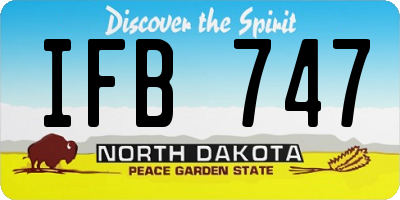 ND license plate IFB747