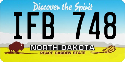 ND license plate IFB748